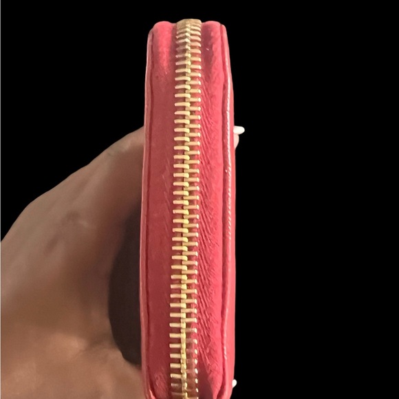 PRADA Red Saffiano Leather Zippy Wallet - Picture 3 of 12